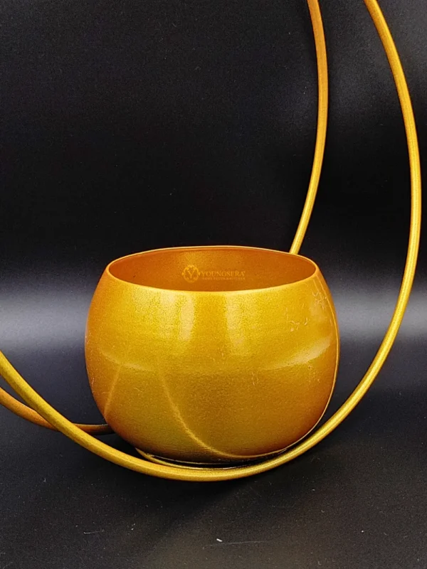 Youngsera Premium Moon Metal Flower Vase Diwali Gift Items for Home Decoration Tabletop, Side Table, Living Room, Home Office Decoration, Home Decorative Items, 9 Inches Height- Pack Of 2 - Golden - Image 5