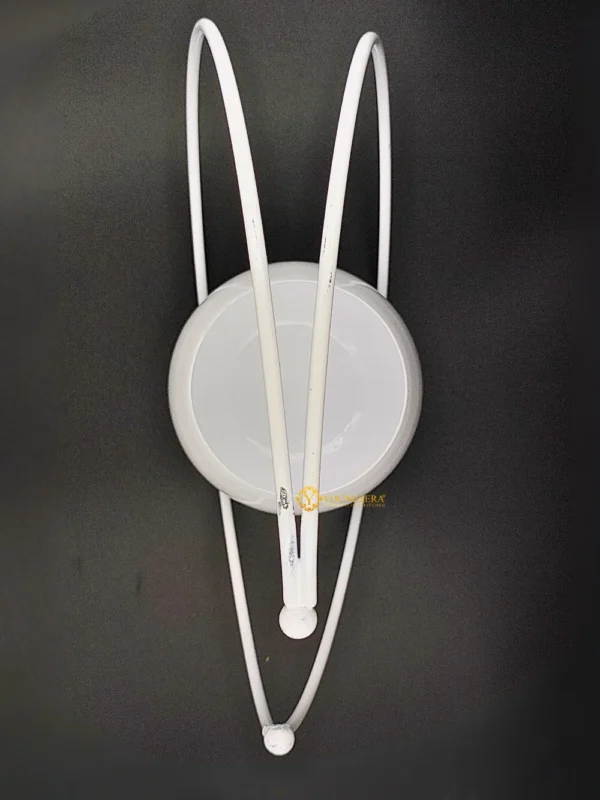 Youngsera Premium Moon Metal Flower Vase Diwali Gift Items for Home Decoration Tabletop, Side Table, Living Room, Home Office Decoration, Home Decorative Items, 9 Inches Height- Pack Of 2 - White - Image 6